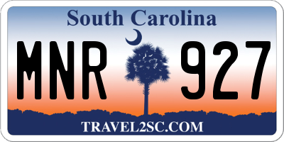SC license plate MNR927
