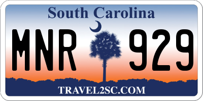 SC license plate MNR929