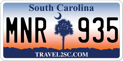 SC license plate MNR935