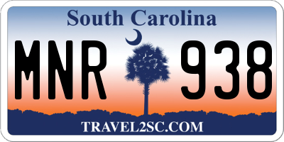SC license plate MNR938