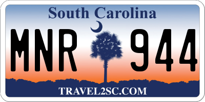 SC license plate MNR944