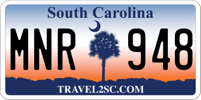 SC license plate MNR948