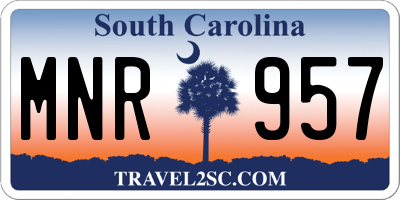 SC license plate MNR957