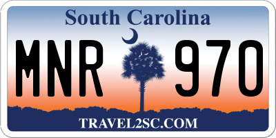 SC license plate MNR970