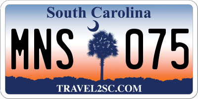 SC license plate MNS075