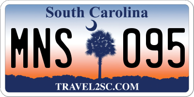 SC license plate MNS095