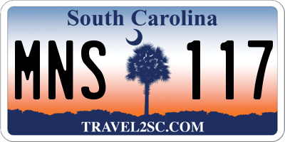 SC license plate MNS117