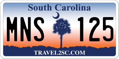 SC license plate MNS125
