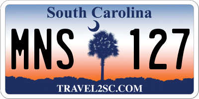 SC license plate MNS127