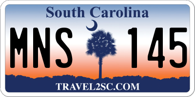 SC license plate MNS145