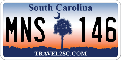 SC license plate MNS146