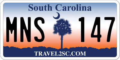 SC license plate MNS147