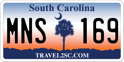 SC license plate MNS169