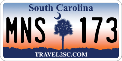 SC license plate MNS173