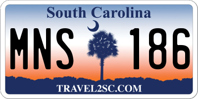SC license plate MNS186
