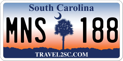SC license plate MNS188