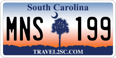 SC license plate MNS199