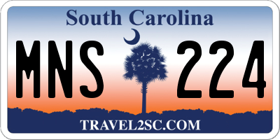 SC license plate MNS224