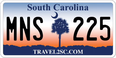SC license plate MNS225