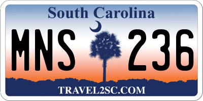 SC license plate MNS236