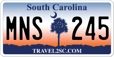 SC license plate MNS245
