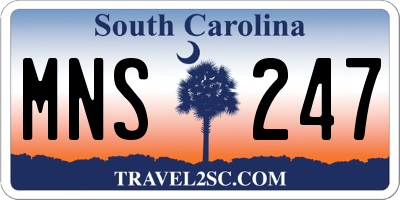 SC license plate MNS247