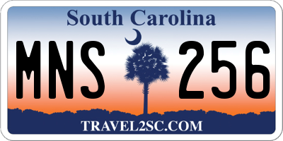 SC license plate MNS256