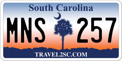 SC license plate MNS257