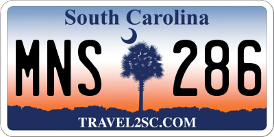 SC license plate MNS286
