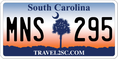 SC license plate MNS295