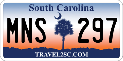 SC license plate MNS297
