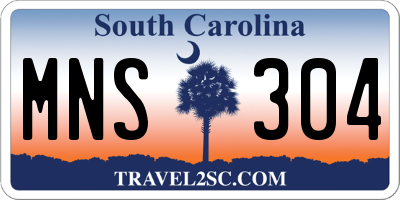 SC license plate MNS304