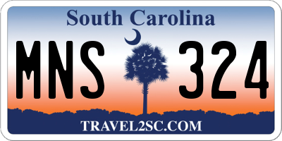 SC license plate MNS324