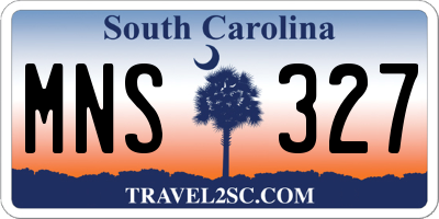 SC license plate MNS327