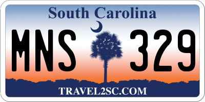 SC license plate MNS329