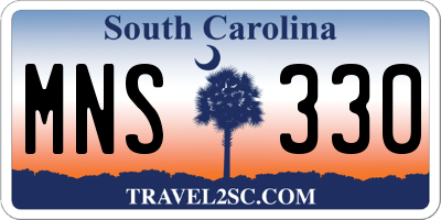 SC license plate MNS330