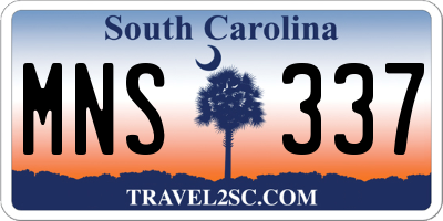 SC license plate MNS337