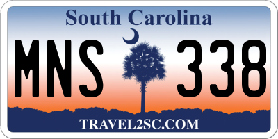 SC license plate MNS338