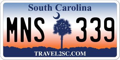 SC license plate MNS339