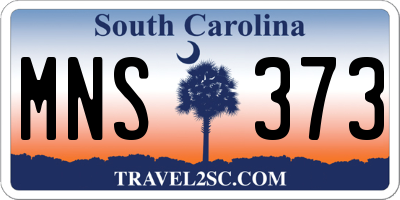 SC license plate MNS373