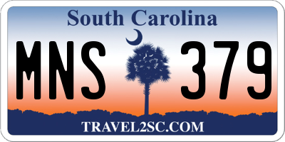 SC license plate MNS379