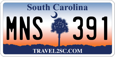 SC license plate MNS391