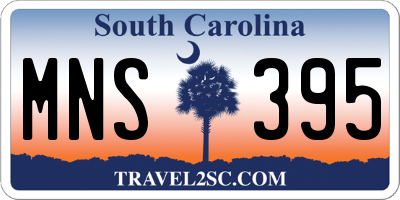 SC license plate MNS395