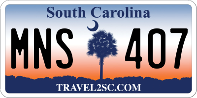 SC license plate MNS407