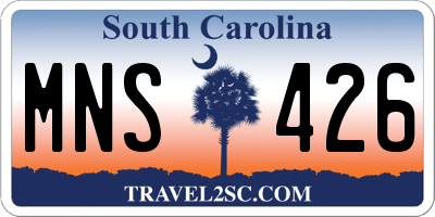 SC license plate MNS426