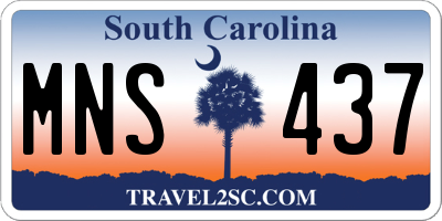 SC license plate MNS437