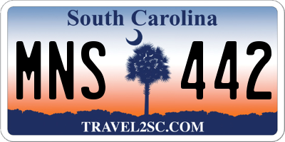 SC license plate MNS442