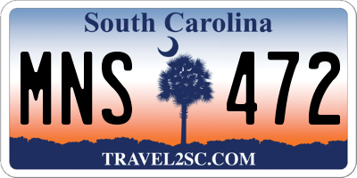 SC license plate MNS472