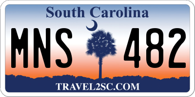 SC license plate MNS482