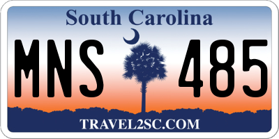SC license plate MNS485